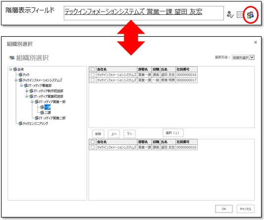 階層表示ユーザーフィールド for SharePoint